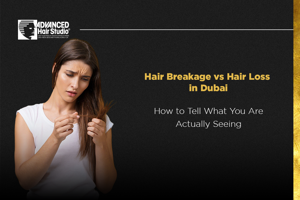 hair breakage vs hair loss dubai