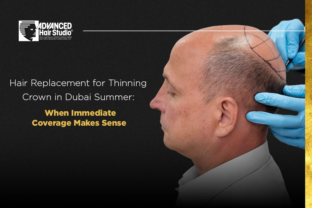 hair replacement thinning crown dubai